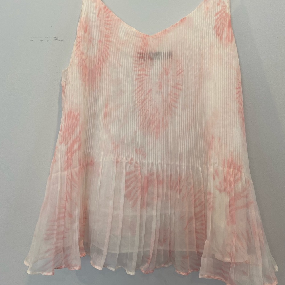 Pink Tye Dyed spaghetti strap tank top